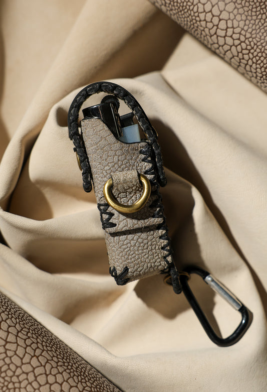 Lighter Holder | Cerberus Hiss Reptile-Inspired Art | Genuine Leather | Handcrafted | Smoker's Hub 2026 | CoriumSacs®️