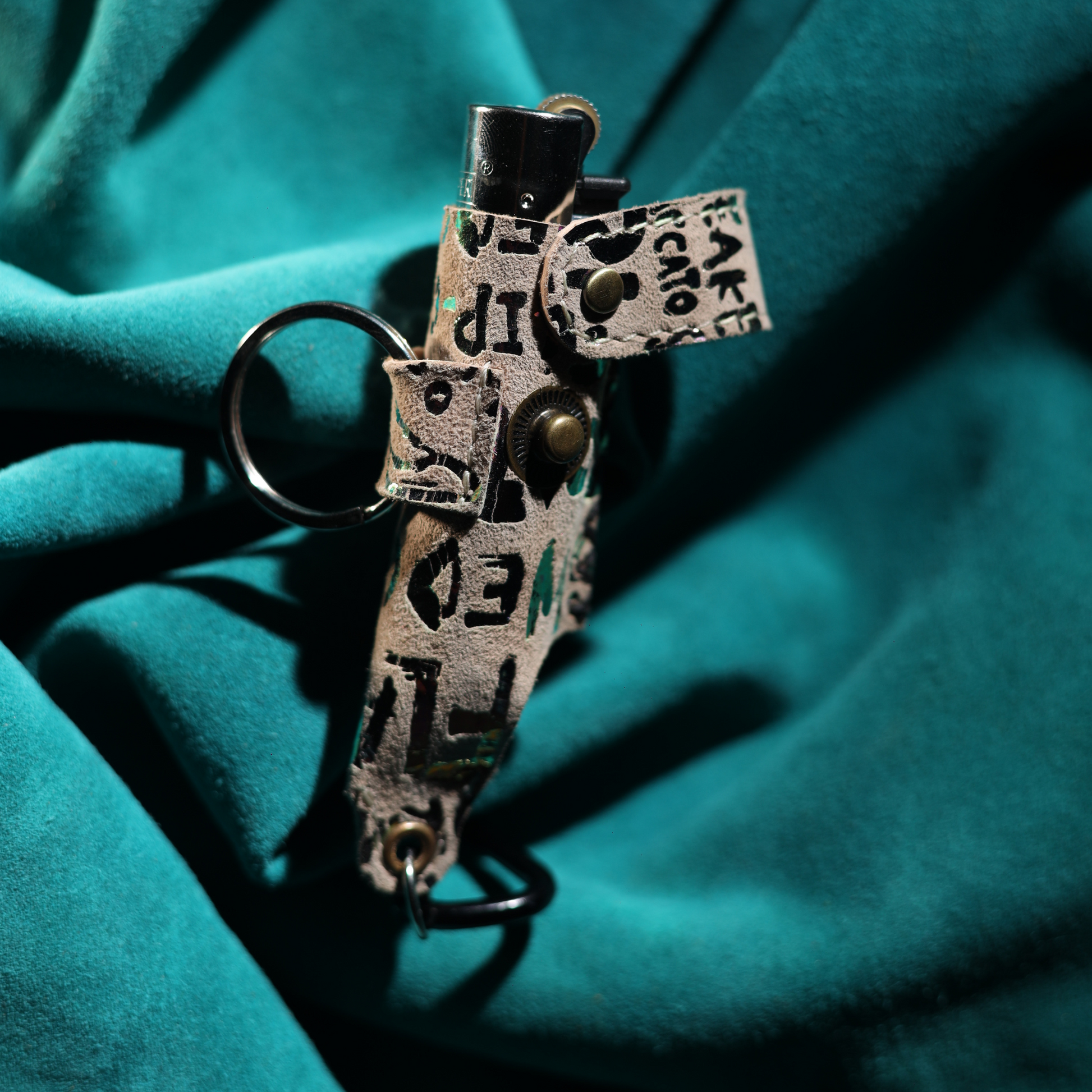 Lighter Holder | Void Script Graffiti Art | Genuine Leather | Handcrafted | Smoker's Hub 2025 | CoriumSacs