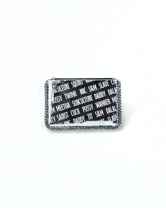 LEATHER POUCH / SILVER MIRROR