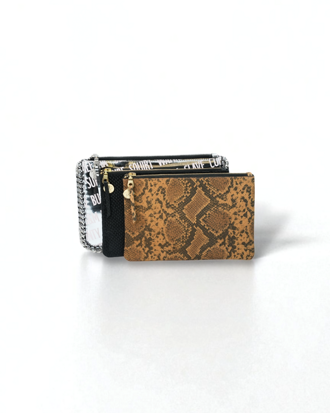 LEATHER POUCH / BLACK CROC