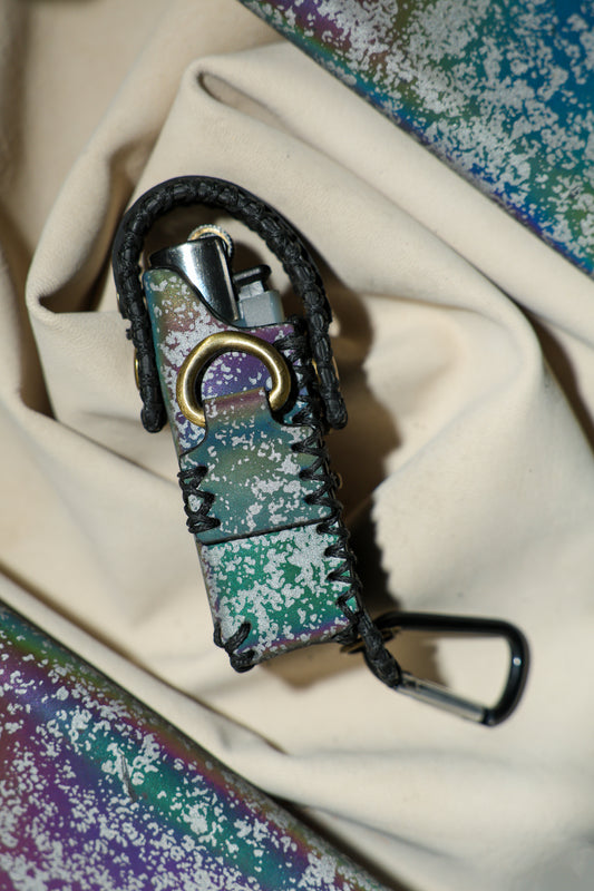 Lighter Holder | Celestial Radiance MK1 Cosmic Art | Genuine Leather | Handcrafted | Smoker's Hub 2026 | CoriumSacs®️