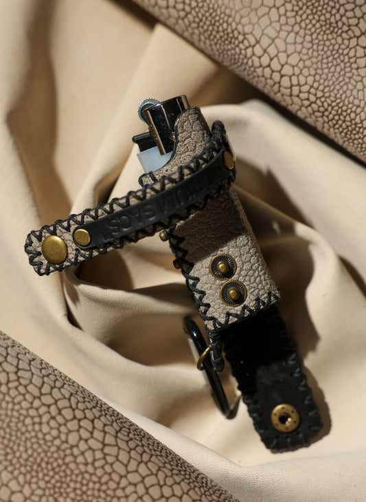 Lighter Holder | Cerberus Hiss Reptile-Inspired Art | Genuine Leather | Handcrafted | Smoker's Hub 2026 | CoriumSacs®️